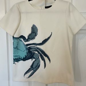 JCREW | Blue Crab Shirt | SIZE 2